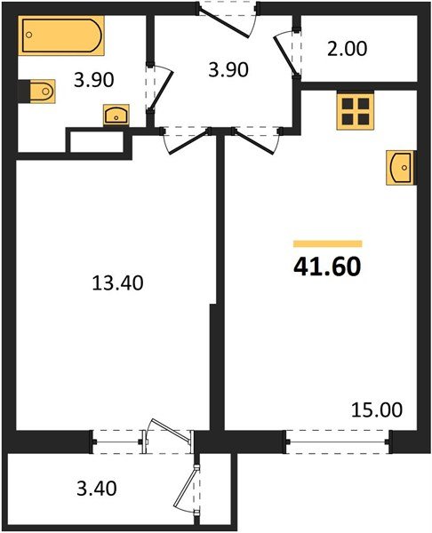 Фото №1: 1-комнатная квартира 41 м² - Краснодар, ЖК Рекорд, Карасунский внутригородской округ, Центральный внутригородской округ, Черёмушки, мкр. жилой комплекс Рекорд, ул. Новороссийская, 102/8к5