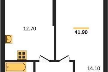 Фото №1: 1-комнатная квартира 41 м² - Краснодар, мкр. жилой комплекс Рекорд, ул. Новороссийская, 102/8к5