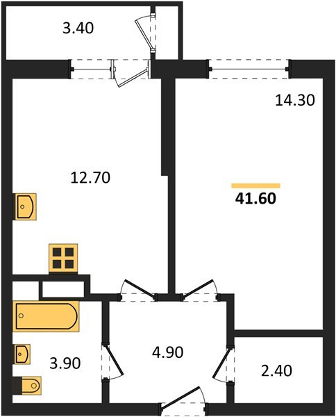 Фото №1: 1-комнатная квартира 41 м² - Краснодар, ЖК Рекорд, Карасунский внутригородской округ, Центральный внутригородской округ, Черёмушки, мкр. жилой комплекс Рекорд, ул. Новороссийская, 102/8к5
