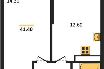 Фото №1: 1-комнатная квартира 41 м² - Краснодар, мкр. жилой комплекс Рекорд, ул. Новороссийская, 102/8к5