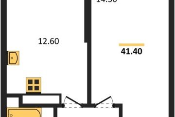 Фото №1: 1-комнатная квартира 41 м² - Краснодар, мкр. жилой комплекс Рекорд, ул. Новороссийская, 102/8к5