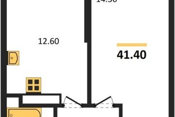 Фото №1: 1-комнатная квартира 41 м² - Краснодар, мкр. жилой комплекс Рекорд, ул. Новороссийская, 102/8к5