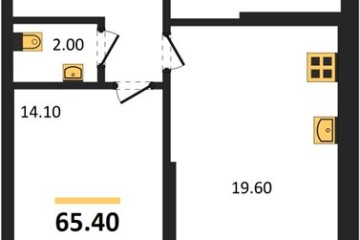 Фото №1: 2-комнатная квартира 65 м² - Краснодар, мкр. жилой комплекс Рекорд, ул. Новороссийская, 102/8к5