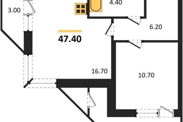 Фото №1: 1-комнатная квартира 47 м² - Краснодар, мкр. жилой комплекс Рекорд, ул. Новороссийская, 102/8к5