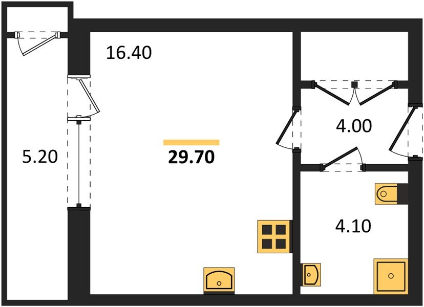 Фото №1: Студия 29 м² - Краснодар, ЖК Рекорд, Карасунский внутригородской округ, Центральный внутригородской округ, Черёмушки, мкр. жилой комплекс Рекорд, ул. Новороссийская, 102/8к5