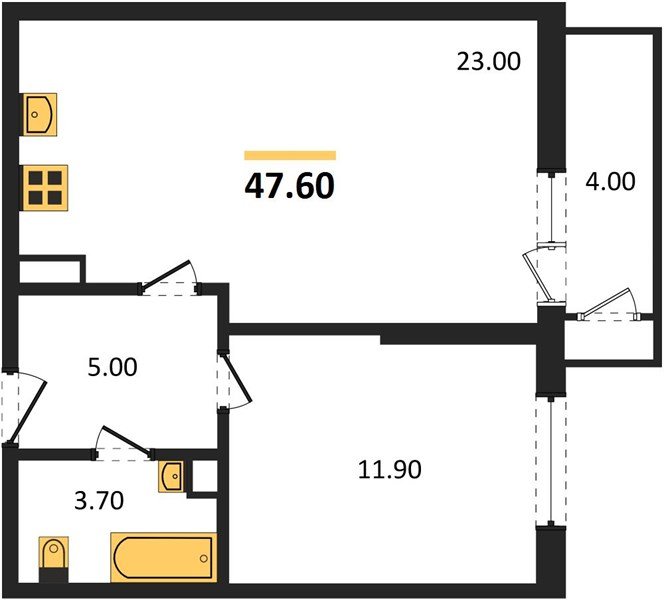 Фото №1: 1-комнатная квартира 47 м² - Краснодар, ЖК Рекорд, Карасунский внутригородской округ, Центральный внутригородской округ, Черёмушки, мкр. жилой комплекс Рекорд, ул. Новороссийская, 102/8к5