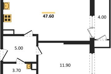 Фото №1: 1-комнатная квартира 47 м² - Краснодар, мкр. жилой комплекс Рекорд, ул. Новороссийская, 102/8к5