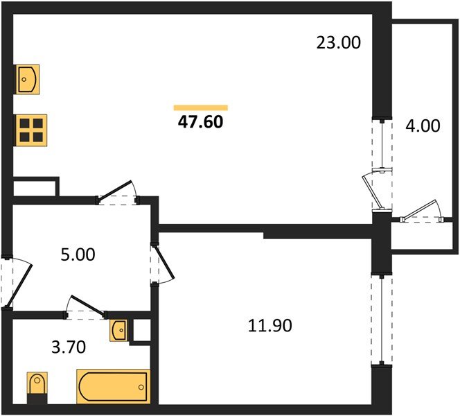 Фото №1: 1-комнатная квартира 47 м² - Краснодар, ЖК Рекорд, Карасунский внутригородской округ, Центральный внутригородской округ, Черёмушки, мкр. жилой комплекс Рекорд, ул. Новороссийская, 102/8к5