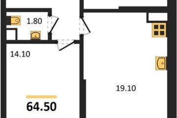 Фото №1: 2-комнатная квартира 64 м² - Краснодар, мкр. жилой комплекс Рекорд, ул. Новороссийская, 102/8к5