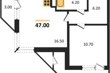 Фото №1: 1-комнатная квартира 47 м² - Краснодар, мкр. жилой комплекс Рекорд, ул. Новороссийская, 102/8к5