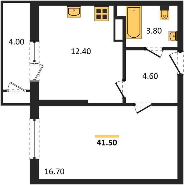 Фото №1: 1-комнатная квартира 41 м² - Краснодар, ЖК Рекорд, Карасунский внутригородской округ, Центральный внутригородской округ, Черёмушки, мкр. жилой комплекс Рекорд, ул. Новороссийская, 102/8к5