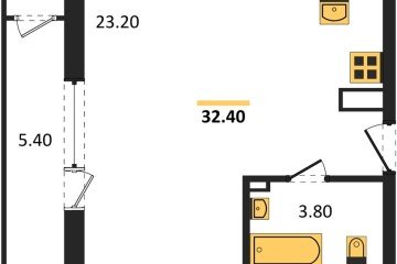 Фото №1: Студия 32 м² - Краснодар, мкр. жилой комплекс Рекорд, ул. Новороссийская, 102/8к5