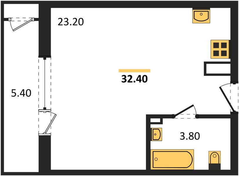 Фото №1: Студия 32 м² - Краснодар, ЖК Рекорд, Карасунский внутригородской округ, Центральный внутригородской округ, Черёмушки, мкр. жилой комплекс Рекорд, ул. Новороссийская, 102/8к5