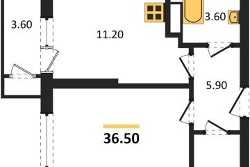 Фото №1: 1-комнатная квартира 36 м² - Краснодар, мкр. жилой комплекс Рекорд, ул. Новороссийская, 102/8к5