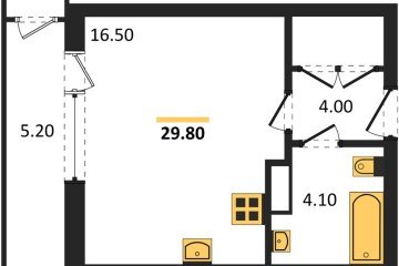 Фото №1: Студия 29 м² - Краснодар, мкр. жилой комплекс Рекорд, ул. Новороссийская, 102/8к5
