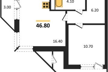 Фото №1: 1-комнатная квартира 46 м² - Краснодар, мкр. жилой комплекс Рекорд, ул. Новороссийская, 102/8к5