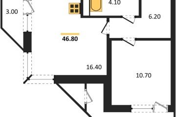 Фото №1: 1-комнатная квартира 46 м² - Краснодар, мкр. жилой комплекс Рекорд, ул. Новороссийская, 102/8к5