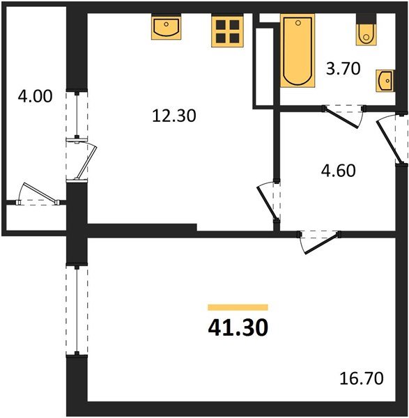 Фото №1: 1-комнатная квартира 41 м² - Краснодар, ЖК Рекорд, Карасунский внутригородской округ, Центральный внутригородской округ, Черёмушки, мкр. жилой комплекс Рекорд, ул. Новороссийская, 102/8к5