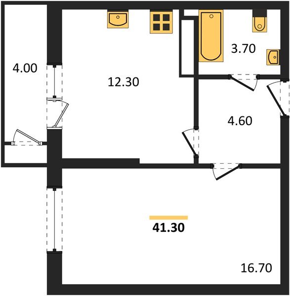Фото №1: 1-комнатная квартира 41 м² - Краснодар, ЖК Рекорд, Карасунский внутригородской округ, Центральный внутригородской округ, Черёмушки, мкр. жилой комплекс Рекорд, ул. Новороссийская, 102/8к5