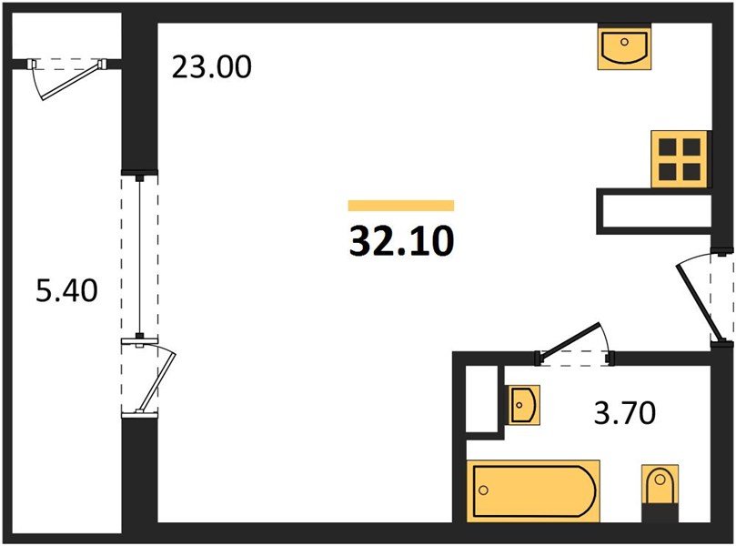 Фото №1: Студия 32 м² - Краснодар, ЖК Рекорд, Карасунский внутригородской округ, Центральный внутригородской округ, Черёмушки, мкр. жилой комплекс Рекорд, ул. Новороссийская, 102/8к5