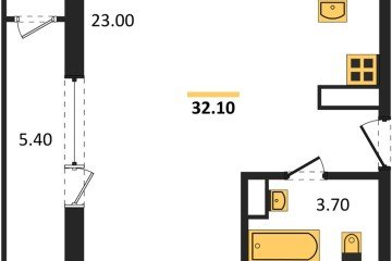 Фото №1: Студия 32 м² - Краснодар, мкр. жилой комплекс Рекорд, ул. Новороссийская, 102/8к5