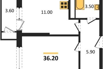 Фото №1: 1-комнатная квартира 36 м² - Краснодар, мкр. жилой комплекс Рекорд, ул. Новороссийская, 102/8к5
