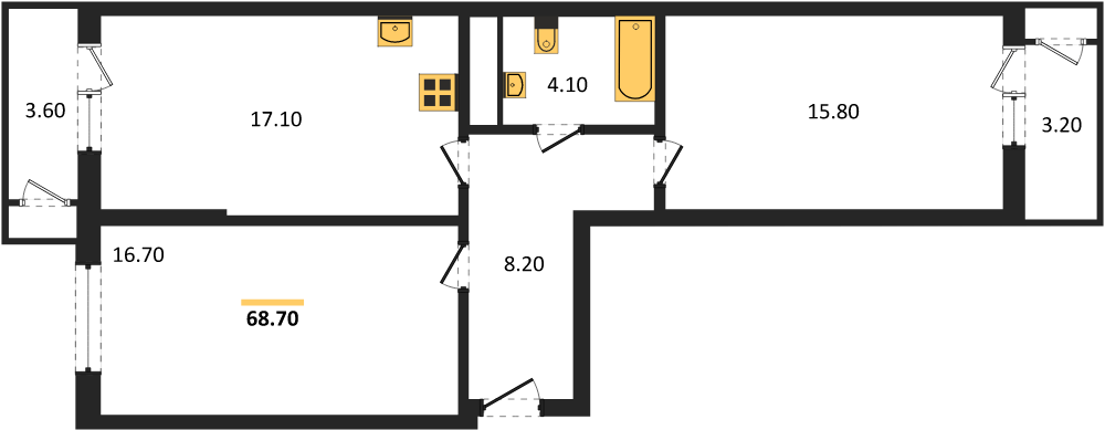 Фото №1: 2-комнатная квартира 68 м² - Краснодар, ЖК Рекорд, Карасунский внутригородской округ, Центральный внутригородской округ, Черёмушки, мкр. жилой комплекс Рекорд, ул. Новороссийская, 102/8к5