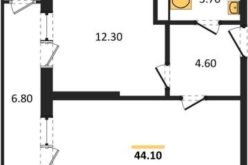 Фото №1: 1-комнатная квартира 44 м² - Краснодар, мкр. жилой комплекс Рекорд, ул. Новороссийская, 102/8к5