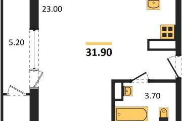 Фото №1: Студия 31 м² - Краснодар, мкр. жилой комплекс Рекорд, ул. Новороссийская, 102/8к5