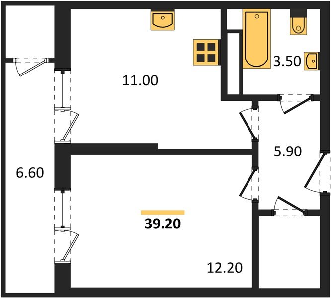 Фото №1: 1-комнатная квартира 39 м² - Краснодар, ЖК Рекорд, Карасунский внутригородской округ, Центральный внутригородской округ, Черёмушки, мкр. жилой комплекс Рекорд, ул. Новороссийская, 102/8к5