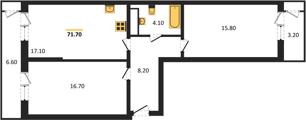 Фото №1: 2-комнатная квартира 71 м² - Краснодар, ЖК Рекорд, Карасунский внутригородской округ, Центральный внутригородской округ, Черёмушки, мкр. жилой комплекс Рекорд, ул. Новороссийская, 102/8к5