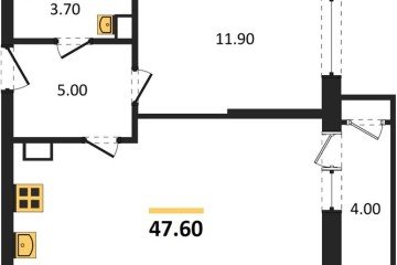 Фото №1: 1-комнатная квартира 47 м² - Краснодар, мкр. жилой комплекс Рекорд, ул. Новороссийская, 102/8к5