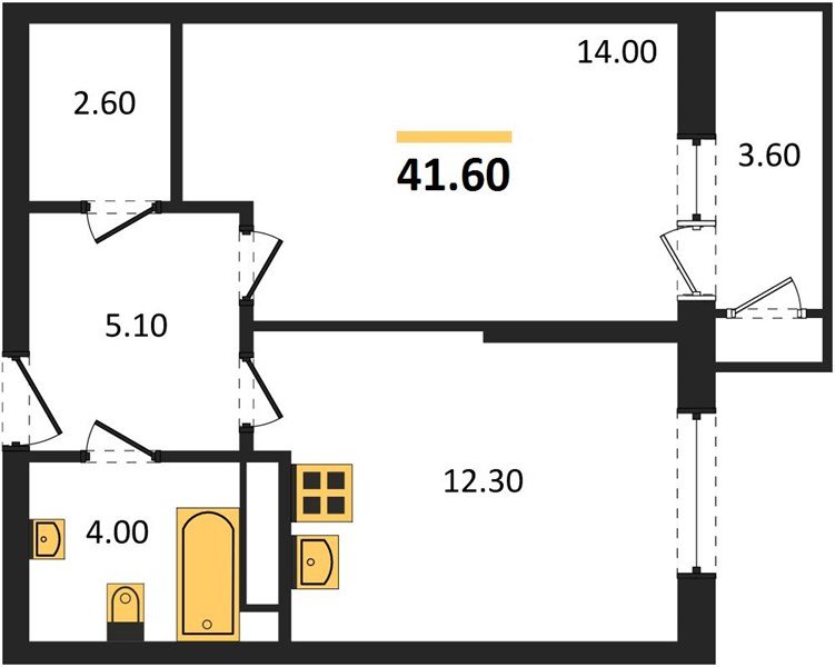 Фото №1: 1-комнатная квартира 41 м² - Краснодар, ЖК Рекорд, Карасунский внутригородской округ, Центральный внутригородской округ, Черёмушки, мкр. жилой комплекс Рекорд, ул. Новороссийская, 102/8к5