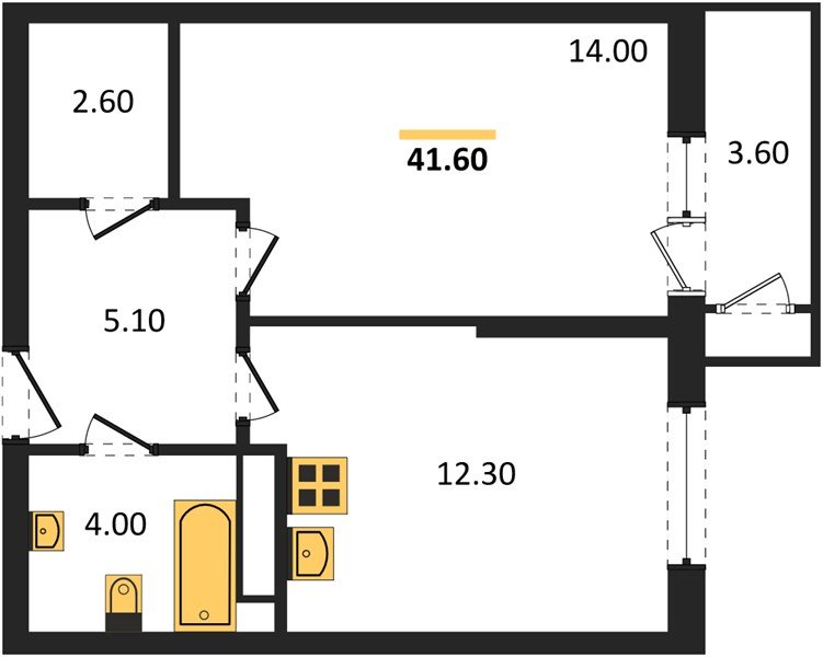Фото №1: 1-комнатная квартира 41 м² - Краснодар, ЖК Рекорд, Карасунский внутригородской округ, Центральный внутригородской округ, Черёмушки, мкр. жилой комплекс Рекорд, ул. Новороссийская, 102/8к5