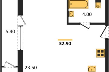 Фото №1: Студия 32 м² - Краснодар, мкр. жилой комплекс Рекорд, ул. Новороссийская, 102/8к5