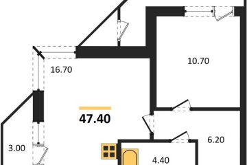 Фото №1: 1-комнатная квартира 47 м² - Краснодар, мкр. жилой комплекс Рекорд, ул. Новороссийская, 102/8к5