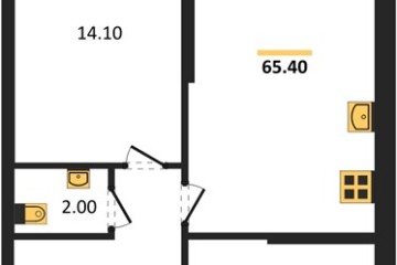 Фото №1: 2-комнатная квартира 65 м² - Краснодар, мкр. жилой комплекс Рекорд, ул. Новороссийская, 102/8к5