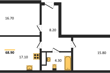 Фото №1: 2-комнатная квартира 68 м² - Краснодар, мкр. жилой комплекс Рекорд, ул. Новороссийская, 102/8к5
