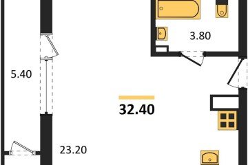 Фото №1: Студия 32 м² - Краснодар, мкр. жилой комплекс Рекорд, ул. Новороссийская, 102/8к5