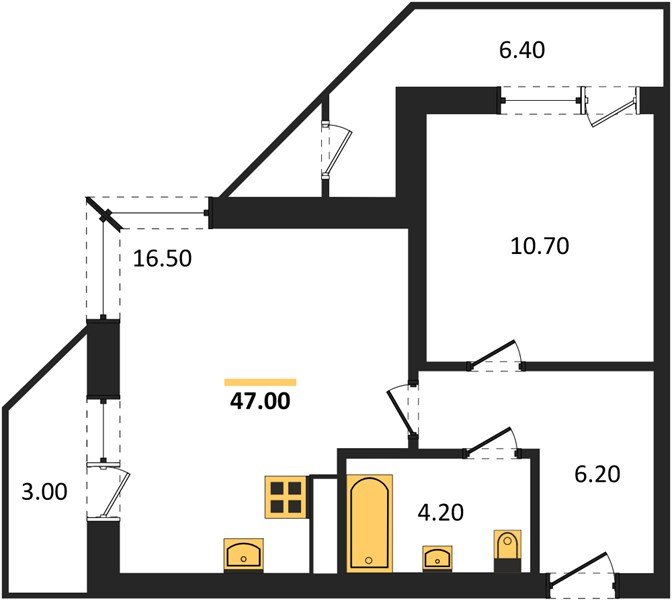 Фото №1: 1-комнатная квартира 47 м² - Краснодар, ЖК Рекорд, Карасунский внутригородской округ, Центральный внутригородской округ, Черёмушки, мкр. жилой комплекс Рекорд, ул. Новороссийская, 102/8к5