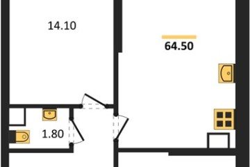 Фото №1: 2-комнатная квартира 64 м² - Краснодар, мкр. жилой комплекс Рекорд, ул. Новороссийская, 102/8к5