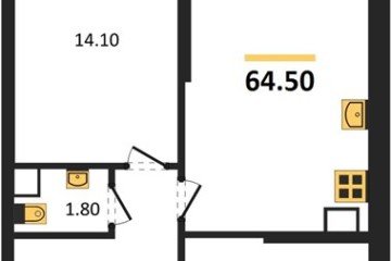 Фото №1: 2-комнатная квартира 64 м² - Краснодар, мкр. жилой комплекс Рекорд, ул. Новороссийская, 102/8к5