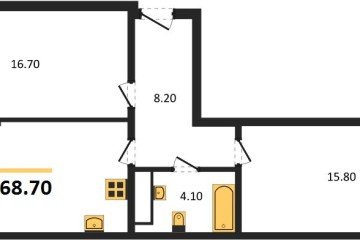 Фото №1: 2-комнатная квартира 68 м² - Краснодар, мкр. жилой комплекс Рекорд, ул. Новороссийская, 102/8к5