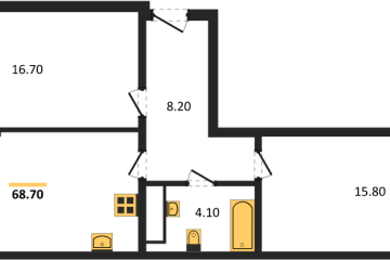 Фото №1: 2-комнатная квартира 68 м² - Краснодар, мкр. жилой комплекс Рекорд, ул. Новороссийская, 102/8к5