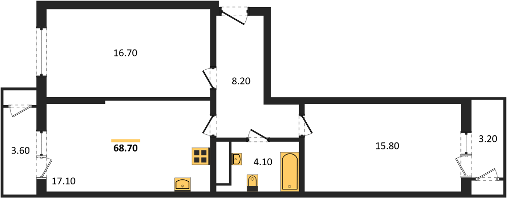 Фото №1: 2-комнатная квартира 68 м² - Краснодар, ЖК Рекорд, Карасунский внутригородской округ, Центральный внутригородской округ, Черёмушки, мкр. жилой комплекс Рекорд, ул. Новороссийская, 102/8к5