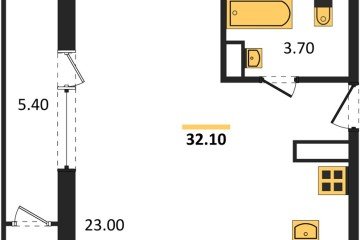 Фото №1: Студия 32 м² - Краснодар, мкр. жилой комплекс Рекорд, ул. Новороссийская, 102/8к5