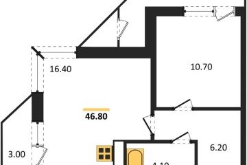 Фото №1: 1-комнатная квартира 46 м² - Краснодар, мкр. жилой комплекс Рекорд, ул. Новороссийская, 102/8к5