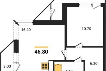 Фото №1: 1-комнатная квартира 46 м² - Краснодар, мкр. жилой комплекс Рекорд, ул. Новороссийская, 102/8к5