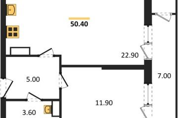 Фото №1: 1-комнатная квартира 50 м² - Краснодар, мкр. жилой комплекс Рекорд, ул. Новороссийская, 102/8к5