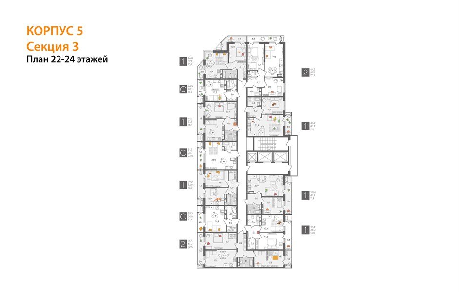 Фото №8: 2-комнатная квартира 71 м² - Краснодар, ЖК Рекорд, Карасунский внутригородской округ, Центральный внутригородской округ, Черёмушки, мкр. жилой комплекс Рекорд, ул. Новороссийская, 102/8к5